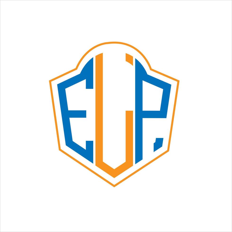 elp abstrait monogramme bouclier logo conception sur blanc Contexte. elp Créatif initiales lettre logo. vecteur