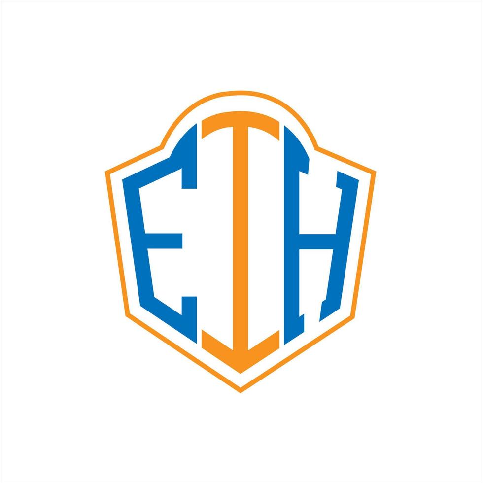 euh abstrait monogramme bouclier logo conception sur blanc Contexte. euh Créatif initiales lettre logo. vecteur