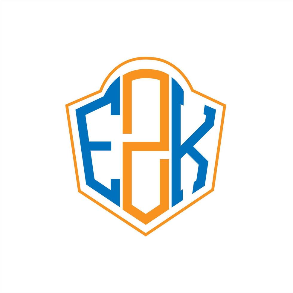 ezk abstrait monogramme bouclier logo conception sur blanc Contexte. ezk Créatif initiales lettre logo. vecteur