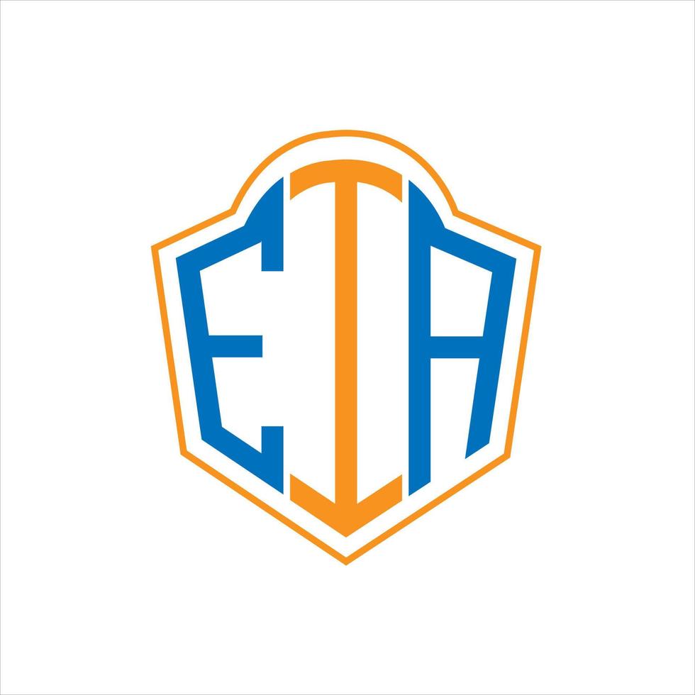 eia abstrait monogramme bouclier logo conception sur blanc Contexte. eia Créatif initiales lettre logo. vecteur