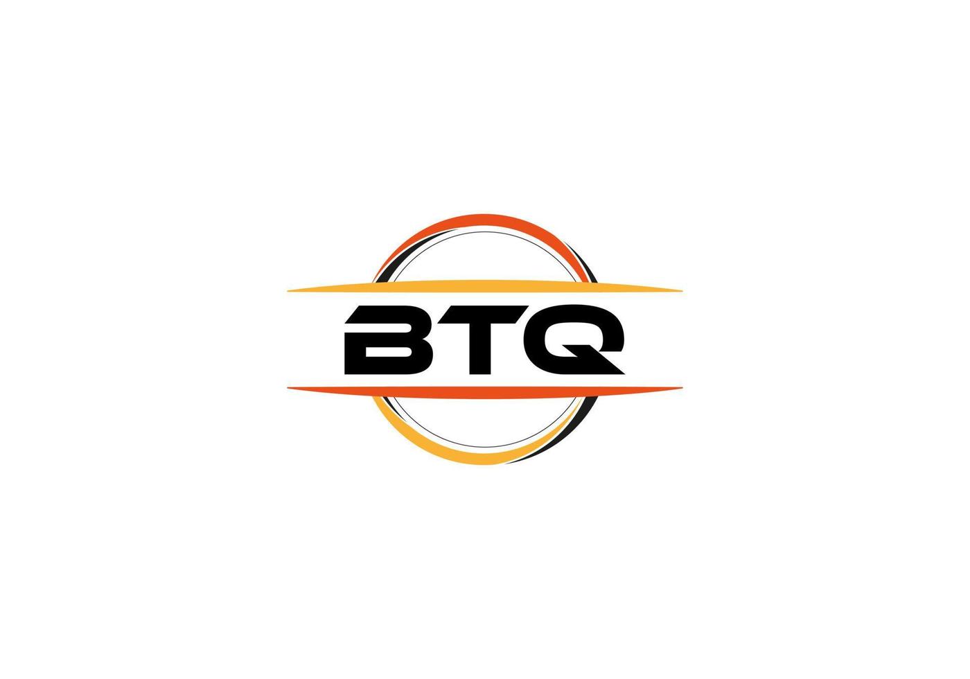 btq lettre royalties mandala forme logo. btq brosse art logo. btq logo pour une entreprise, entreprise, et commercial utiliser. vecteur