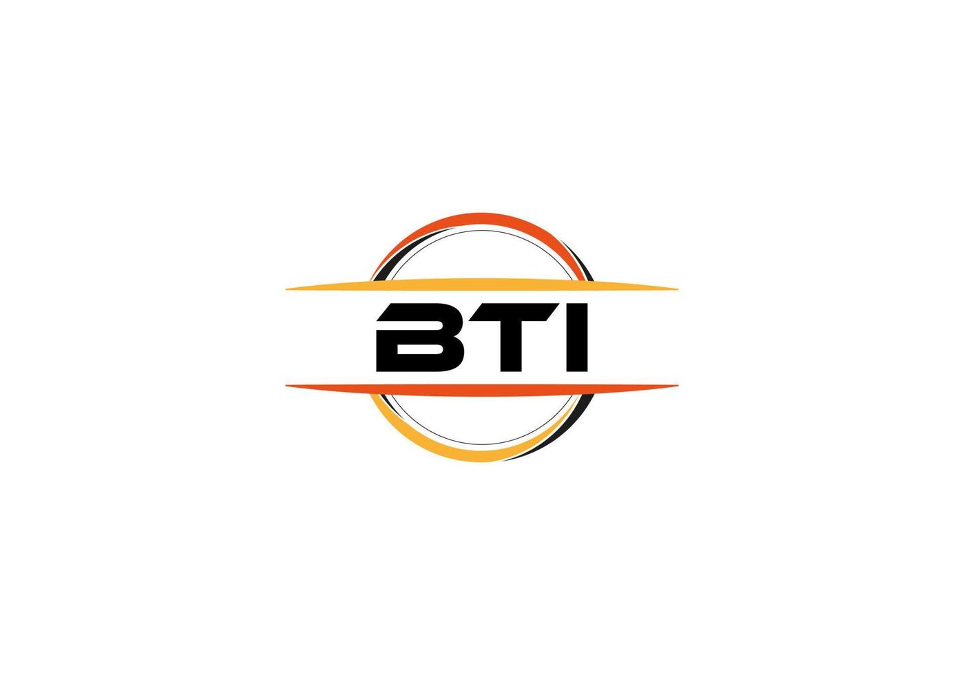 bti lettre royalties mandala forme logo. bti brosse art logo. bti logo pour une entreprise, entreprise, et commercial utiliser. vecteur