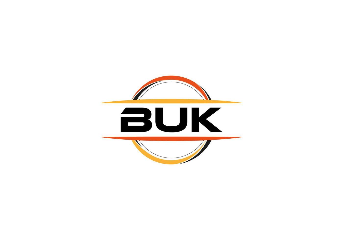 buk lettre royalties mandala forme logo. buk brosse art logo. buk logo pour une entreprise, entreprise, et commercial utiliser. vecteur