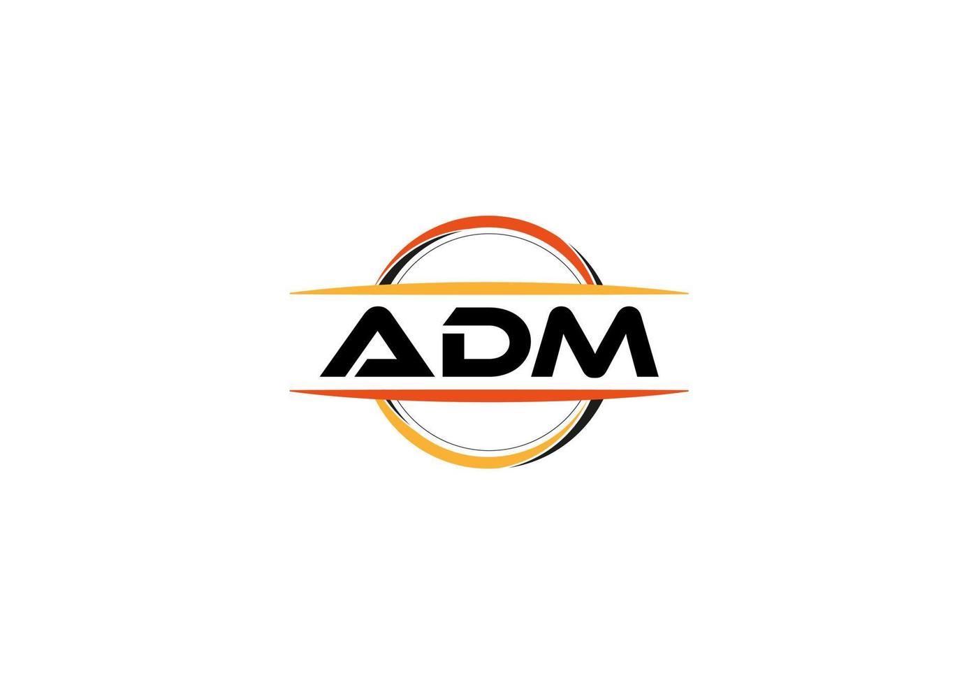 adm lettre royalties mandala forme logo. adm brosse art logo. adm logo pour une entreprise, entreprise, et commercial utiliser. vecteur