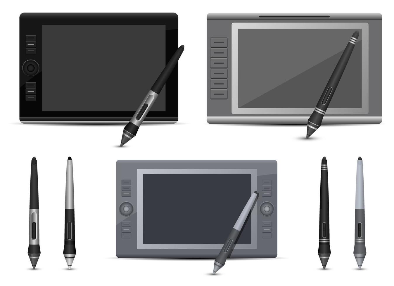 illustration de conception de vecteur de tablette graphique isolé sur fond blanc