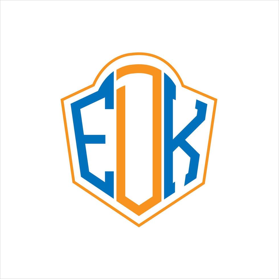 edk abstrait monogramme bouclier logo conception sur blanc Contexte. edk Créatif initiales lettre logo. vecteur