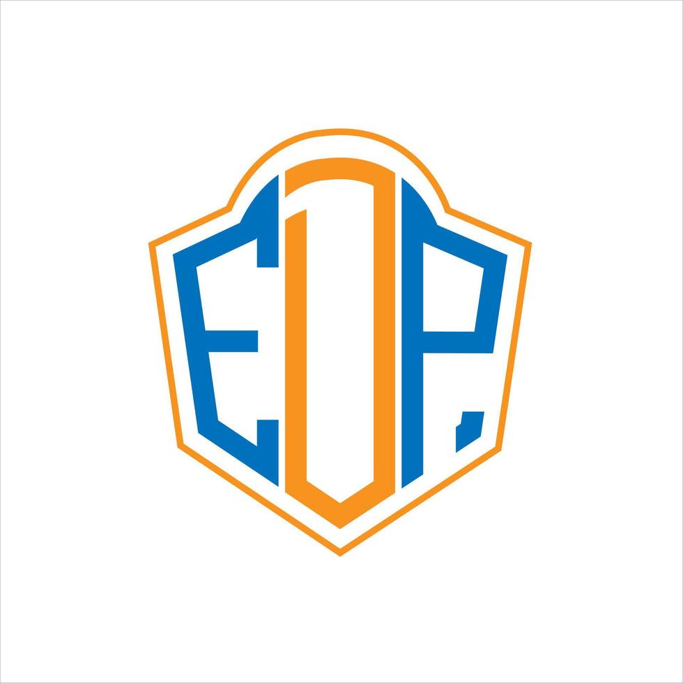 edp abstrait monogramme bouclier logo conception sur blanc Contexte. edp Créatif initiales lettre logo. vecteur