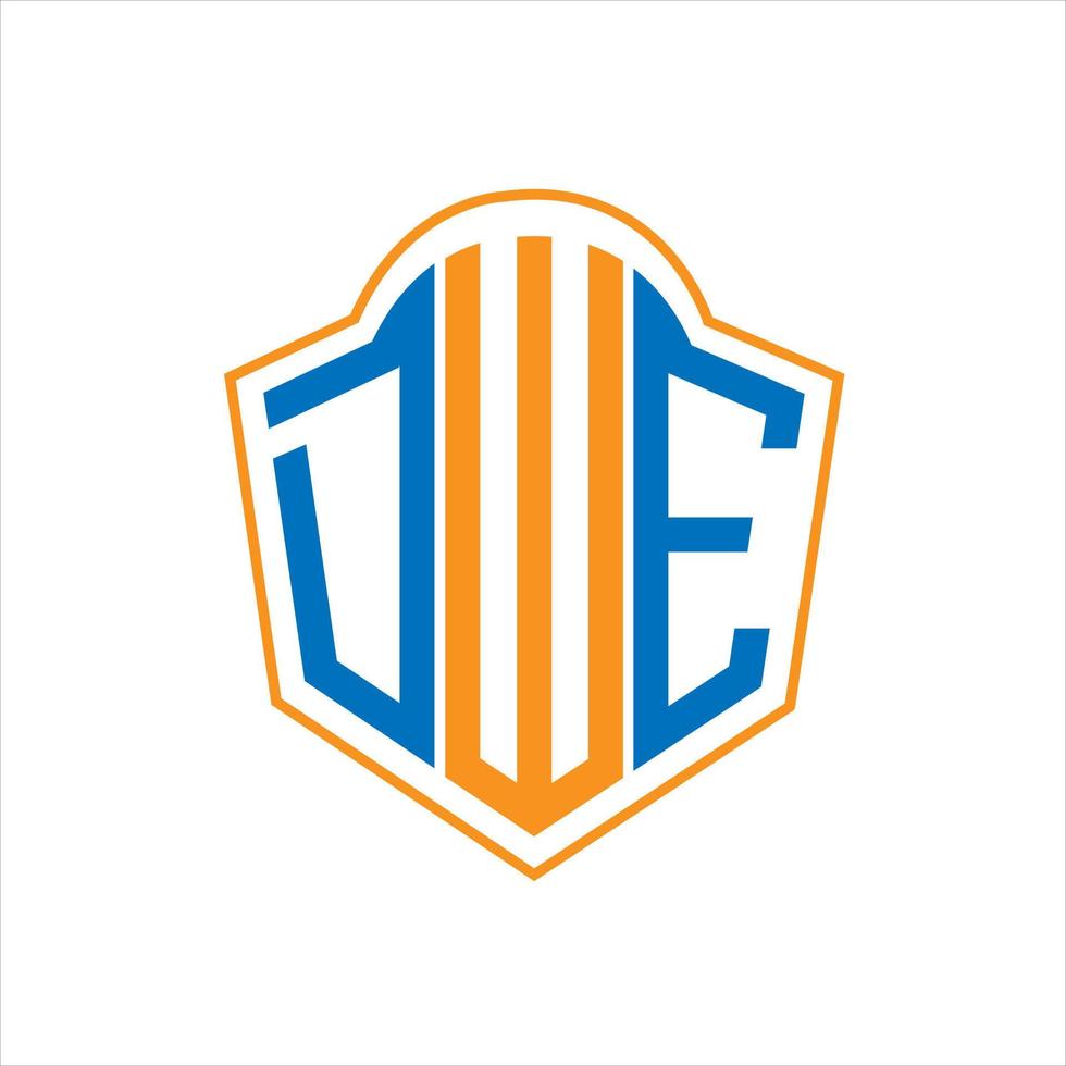 dwe abstrait monogramme bouclier logo conception sur blanc Contexte. dwe Créatif initiales lettre logo. vecteur