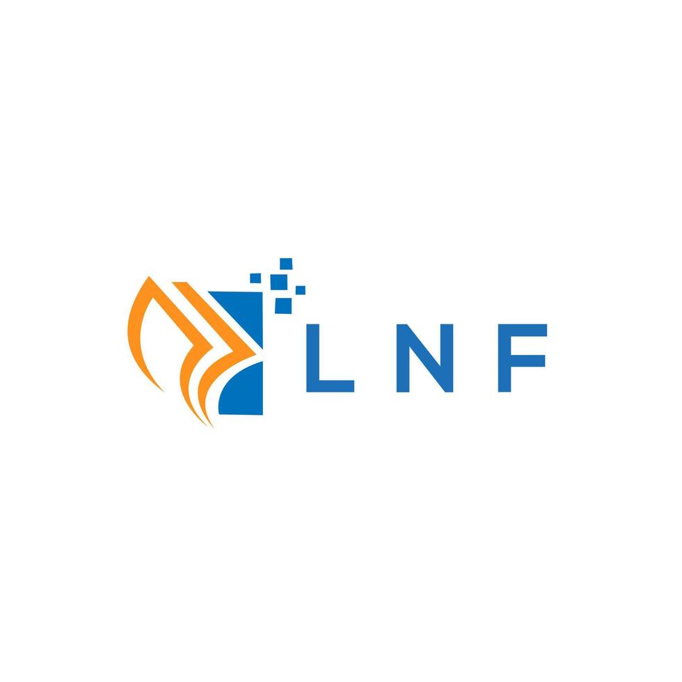 lnf crédit réparation comptabilité logo conception sur blanc Contexte. lnf Créatif initiales croissance graphique lettre logo concept. lnf affaires la finance logo conception. vecteur