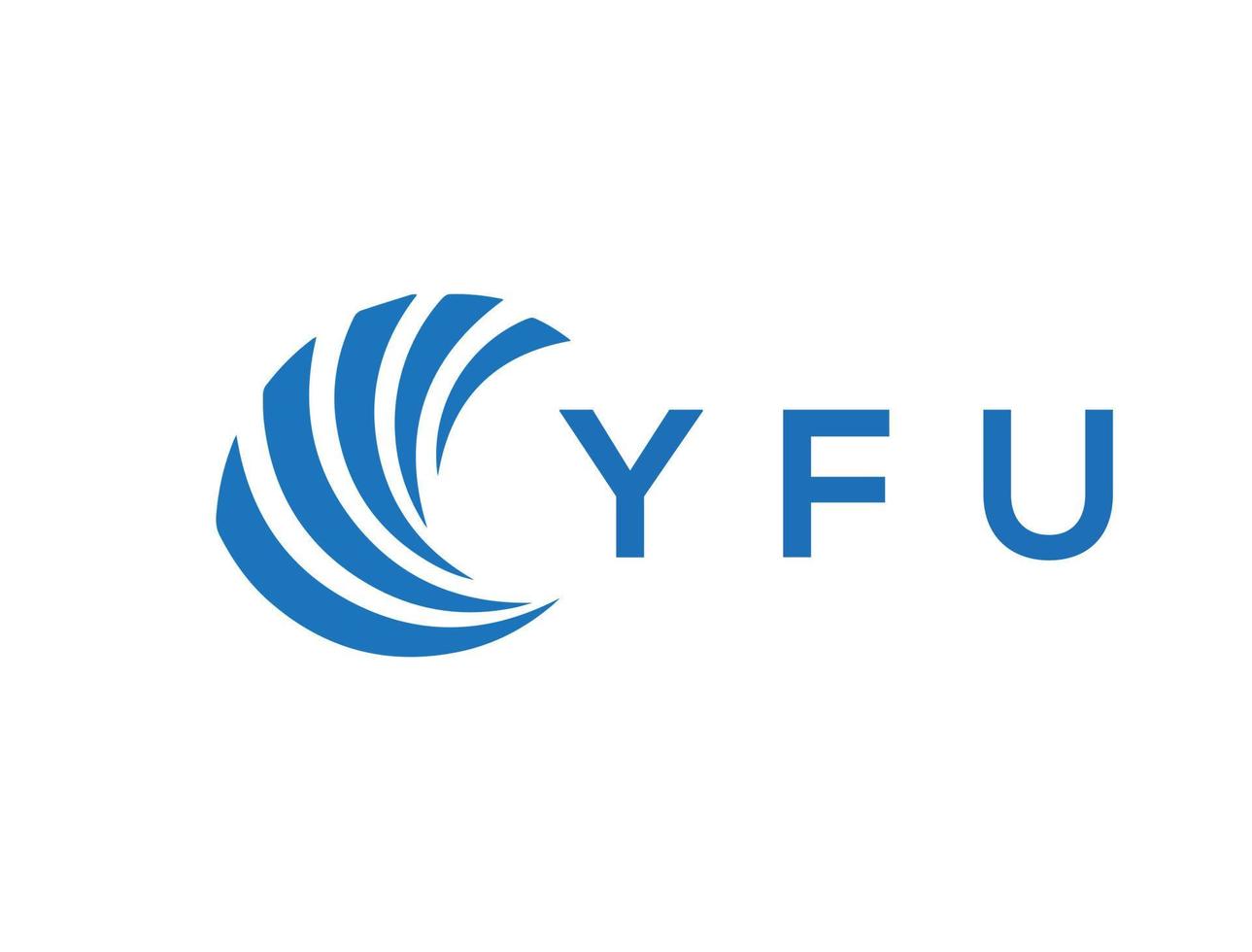 yfu lettre logo conception sur blanc Contexte. yfu Créatif cercle lettre logo concept. yfu lettre conception. vecteur