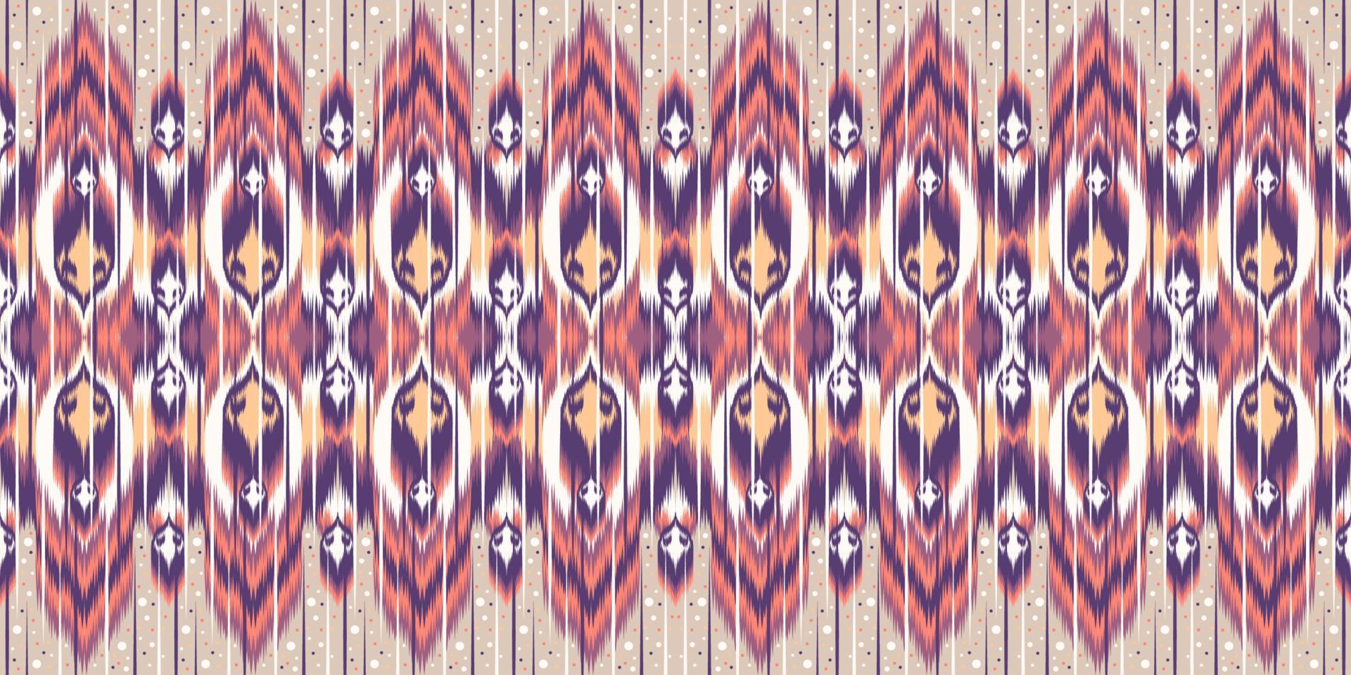 motif de tissu ethnique conçu à partir de formes géométriques motif de tissu de style ethnique asiatique utilisé pour la décoration de la maison, le travail des tapis, l'intérieur et l'extérieur. vecteur