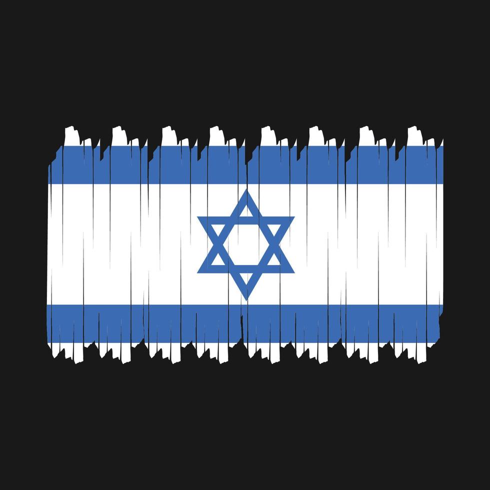 vecteur de brosse drapeau israël