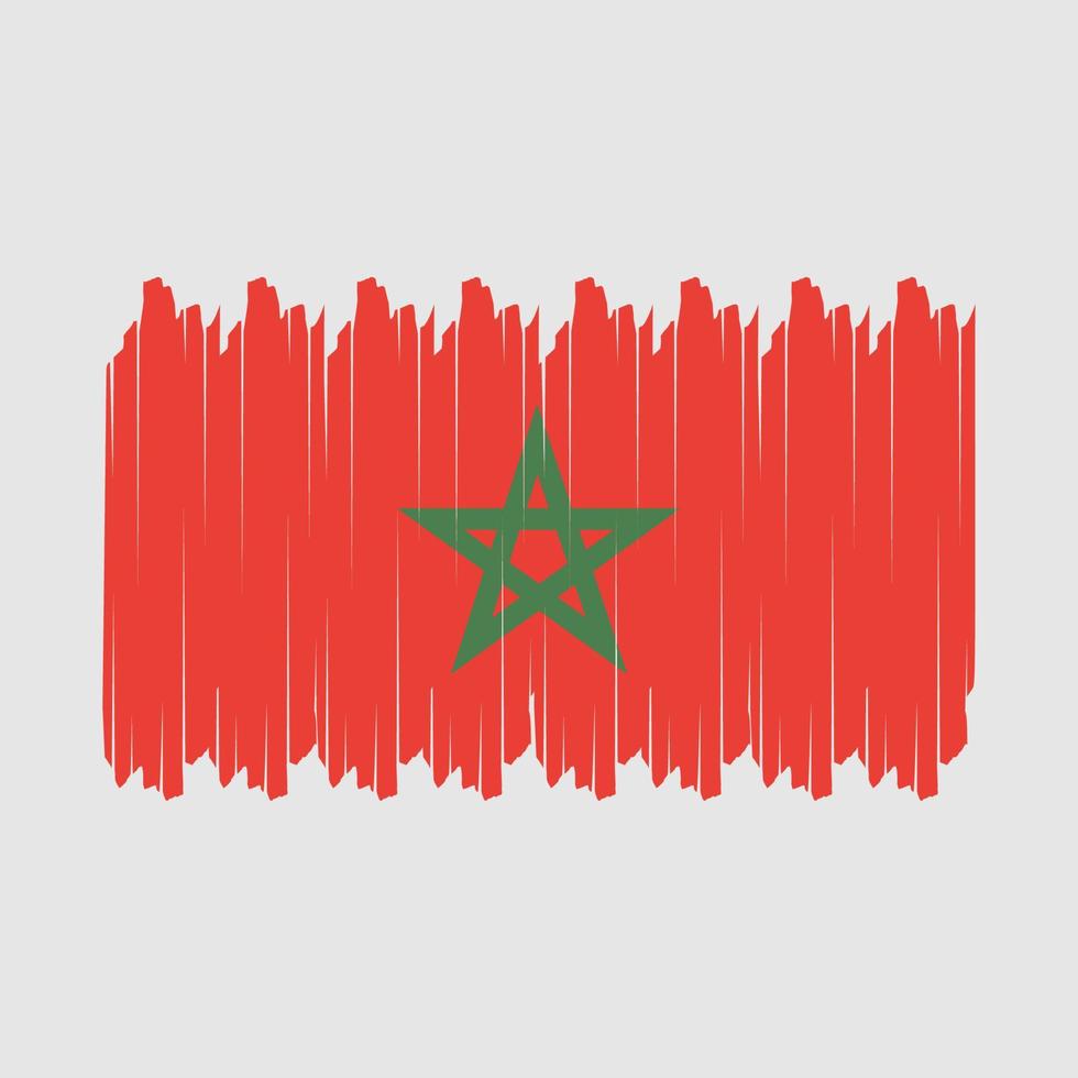 vecteur de brosse drapeau maroc