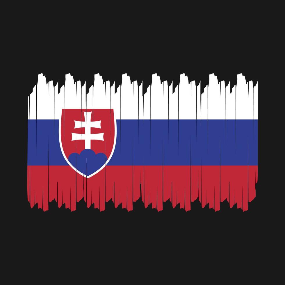 vecteur de brosse drapeau slovaquie