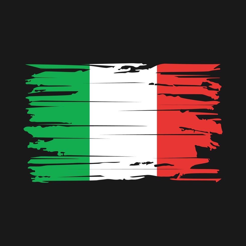 vecteur de brosse drapeau italie