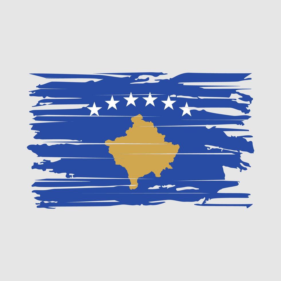 vecteur de brosse drapeau kosovo