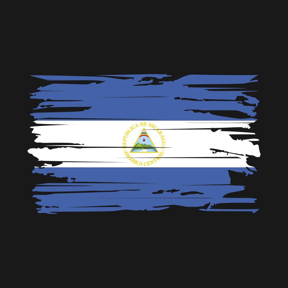 vecteur de brosse drapeau nicaragua