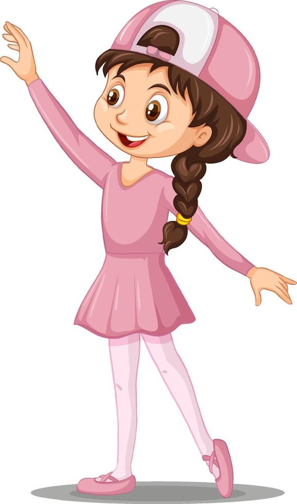 un personnage de dessin animé de danseuse de ballet fille vecteur