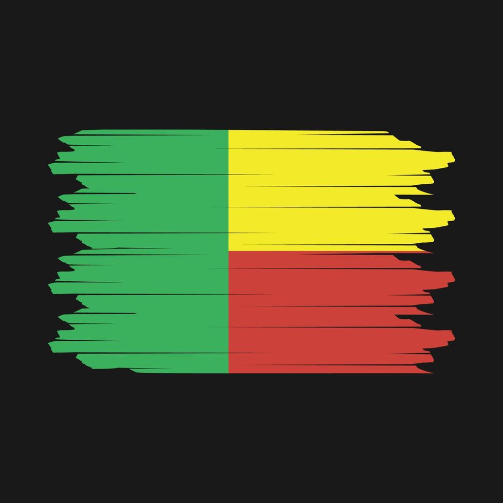 vecteur de brosse drapeau bénin