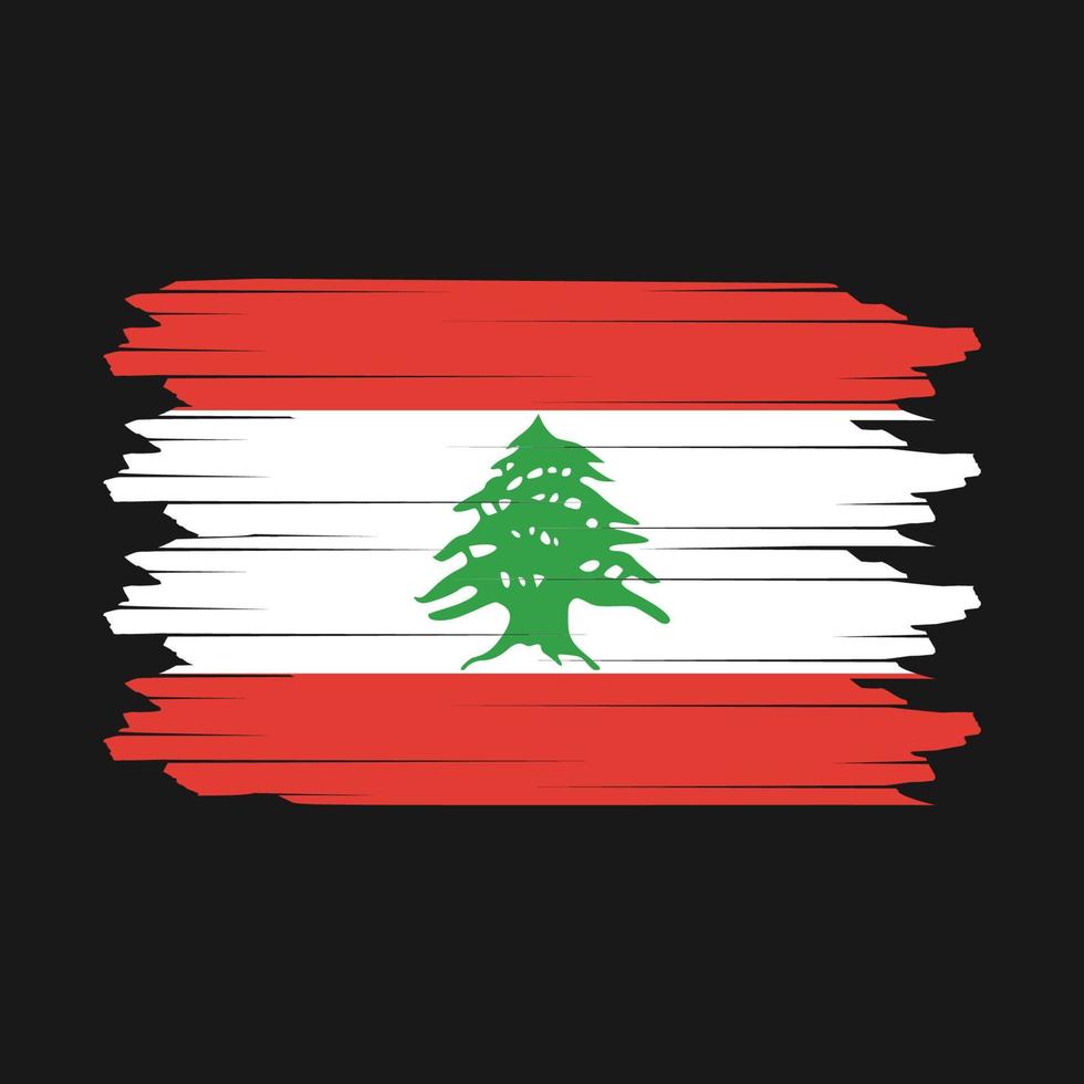 vecteur de brosse drapeau liban