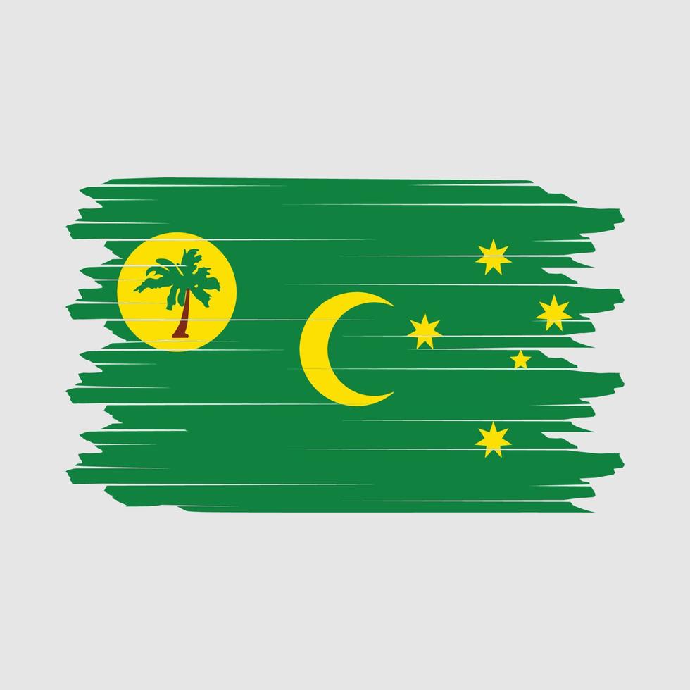 vecteur de brosse de drapeau des îles cocos