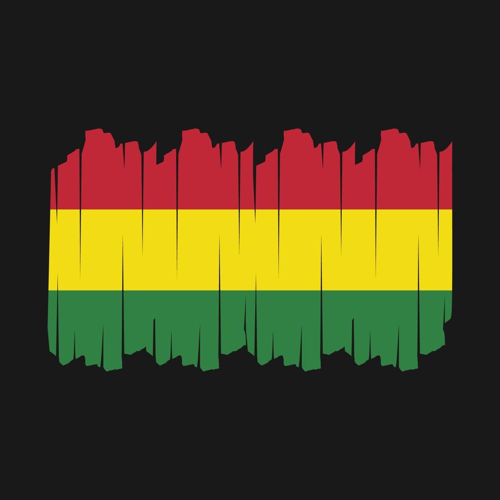 drapeau de la bolivie brosse illustration vectorielle vecteur