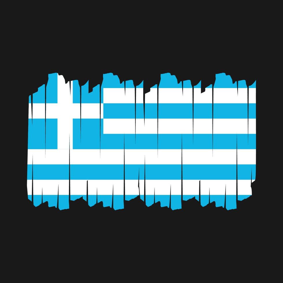 illustration vectorielle de brosse drapeau grèce vecteur