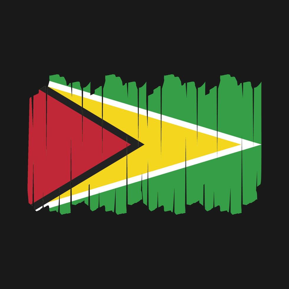 drapeau de la guyane brosse illustration vectorielle vecteur
