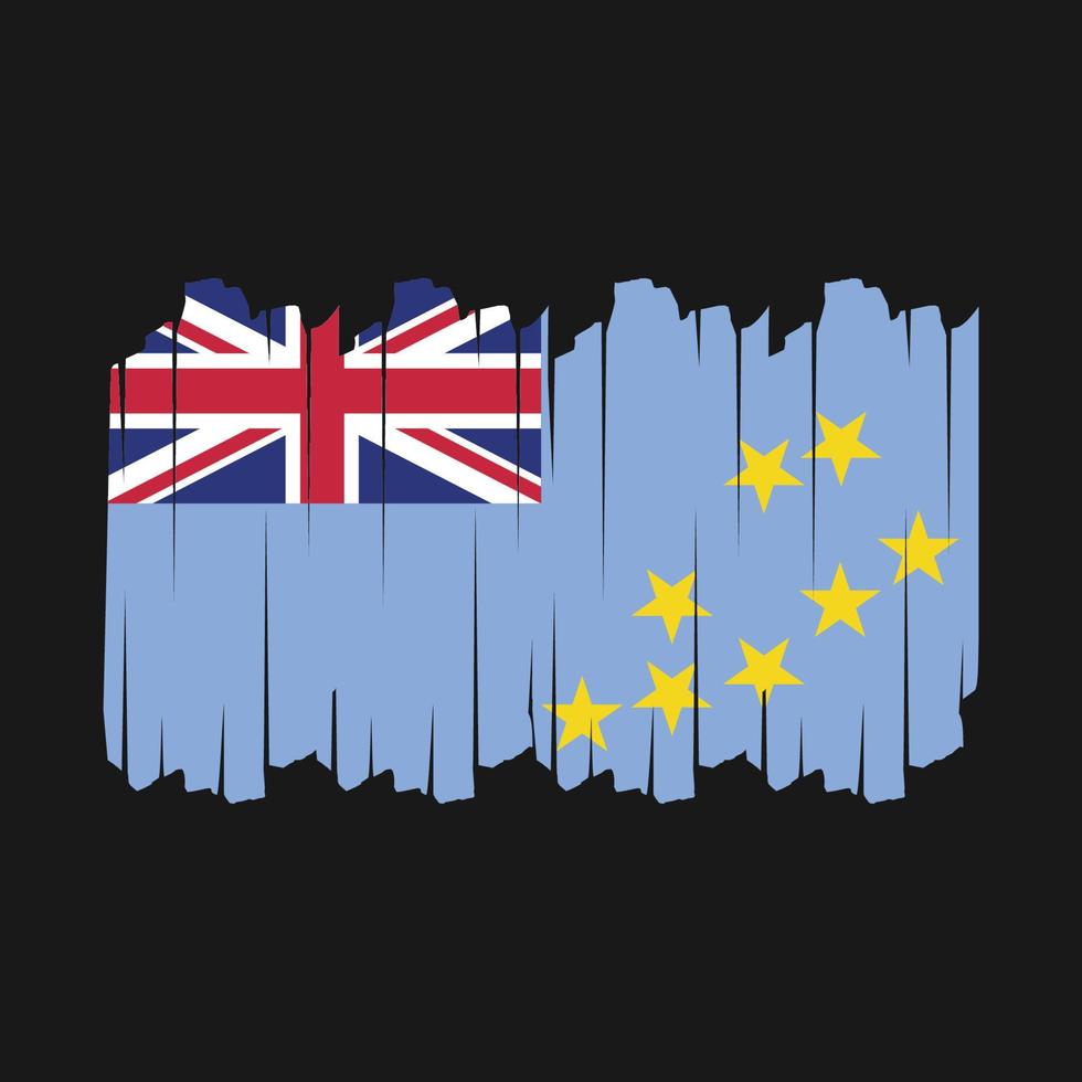 tuvalu drapeau brosse illustration vectorielle vecteur