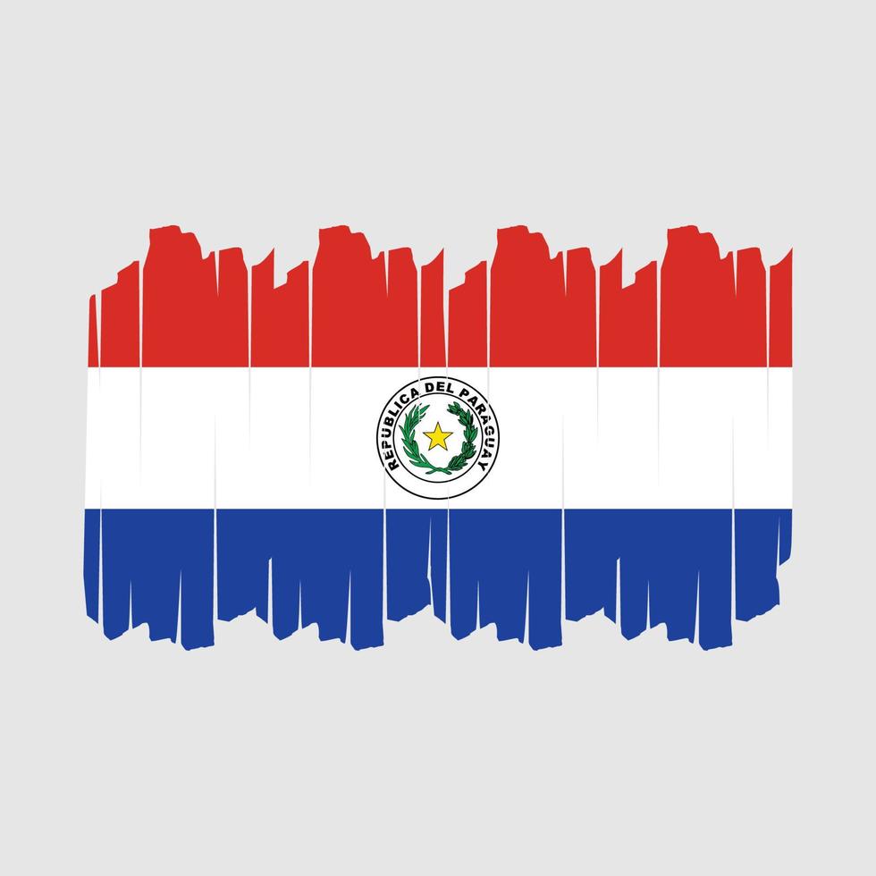 drapeau du paraguay illustration vectorielle brosse vecteur