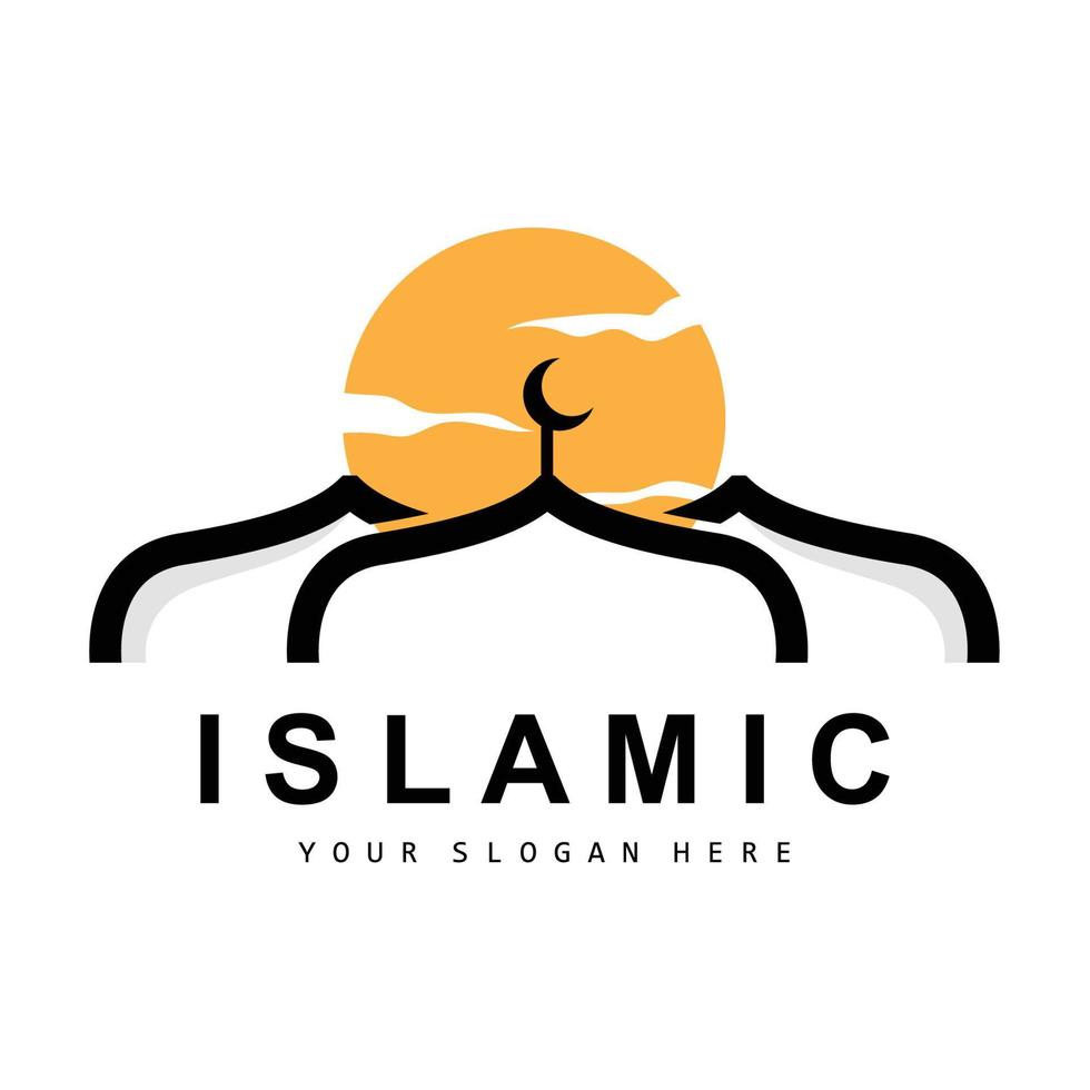 mosquée logo, vecteur islamique, islamique journée Ramadan conception, eid aïd, et eidul adha