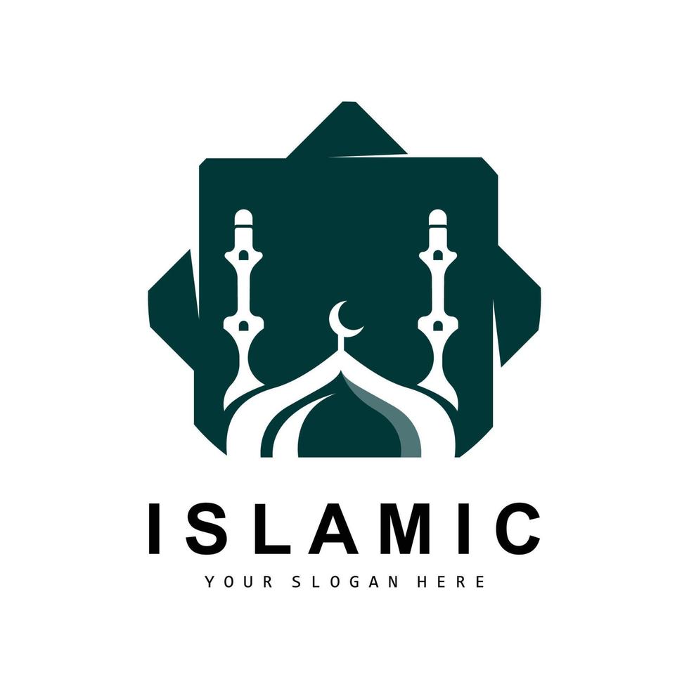 mosquée logo, vecteur islamique, islamique journée Ramadan conception, eid aïd, et eidul adha