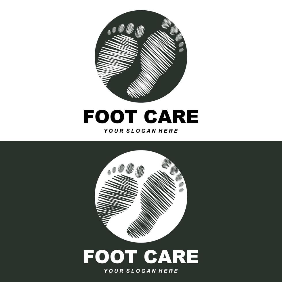 soins des pieds logo design santé illustration femme pédicure salon vecteur