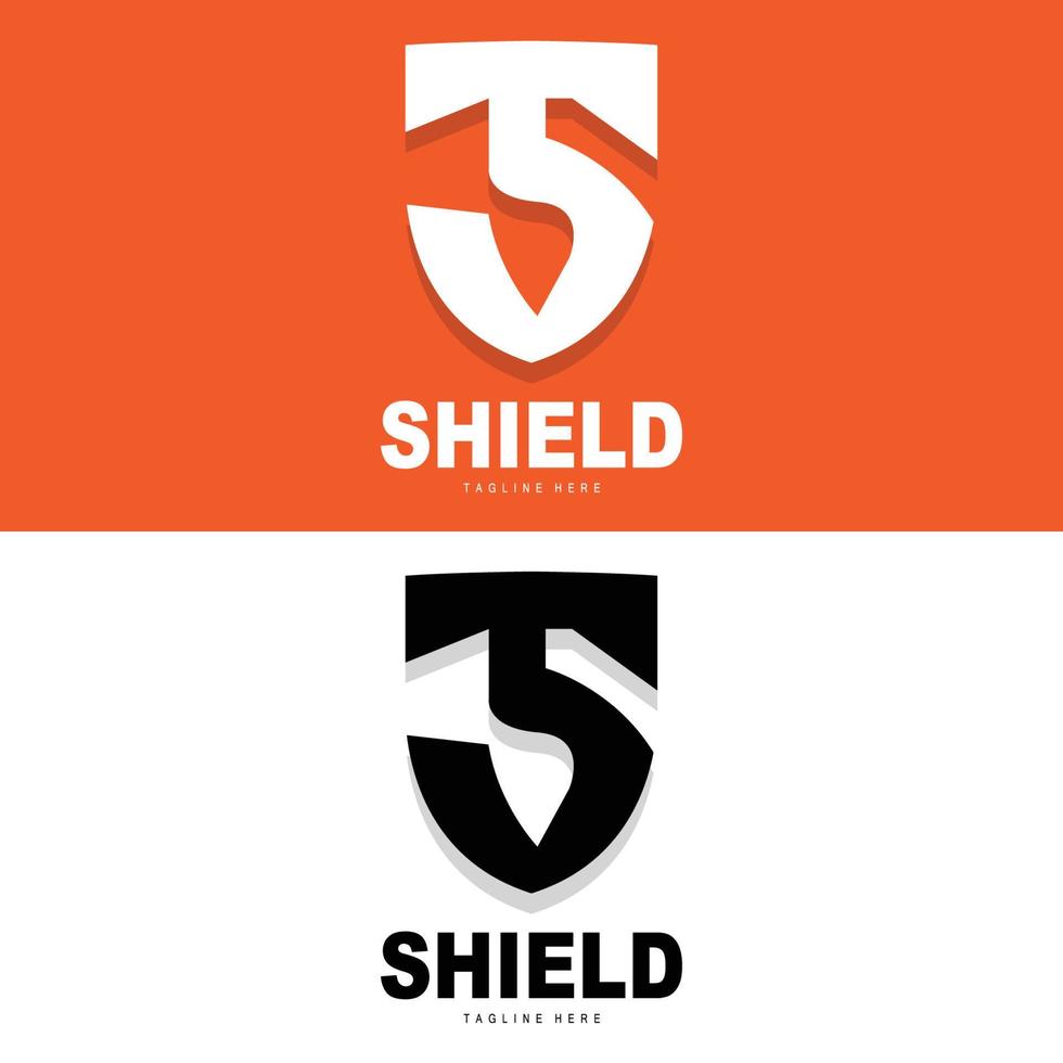 logo de bouclier, vecteur de sécurité de protection antivirus, conception de bouclier de logo de jeu simple