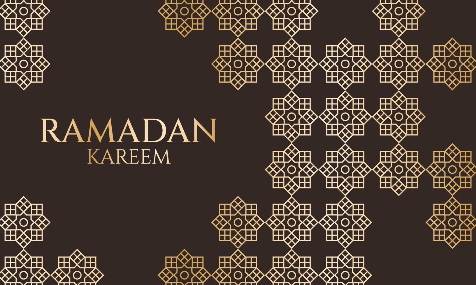 Ramadan kareem luxe Contexte. islamique Contexte avec élégant d'or modèle pour saint mois Ramadan fête vecteur