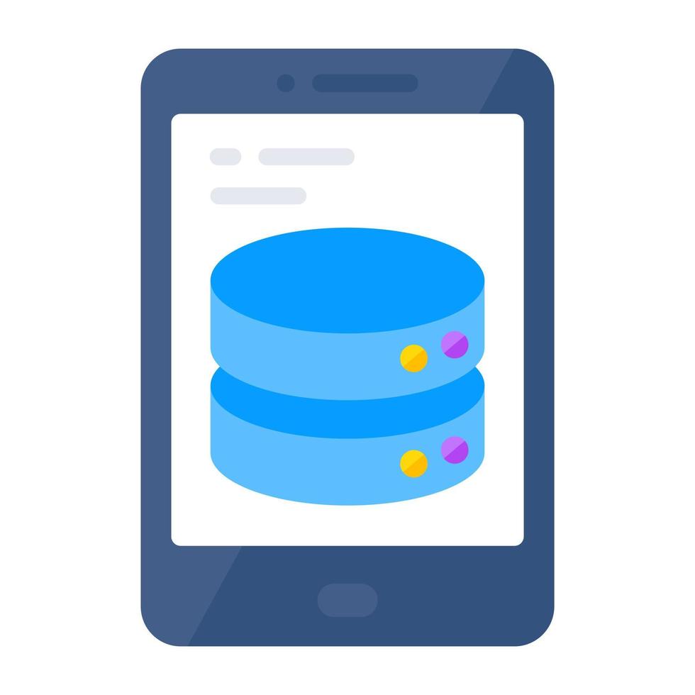 un icône conception de mobile base de données vecteur