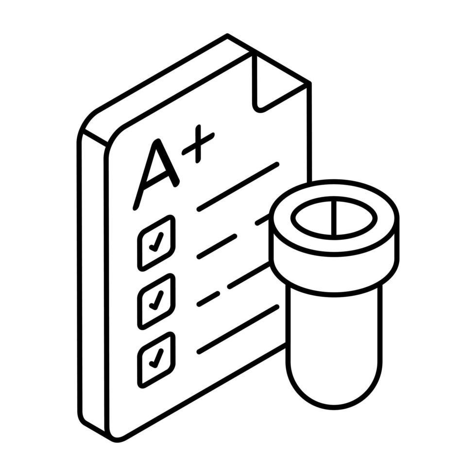 vecteur conception de médical tester rapport