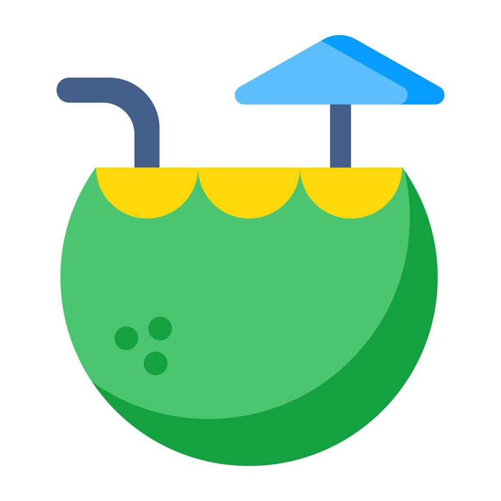 icône du design moderne de l'eau de coco vecteur