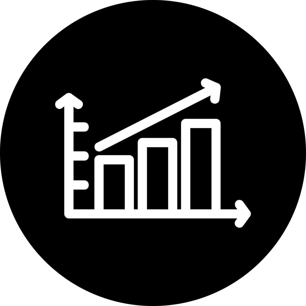 conception d'icône vectorielle de graphique à barres croissante vecteur