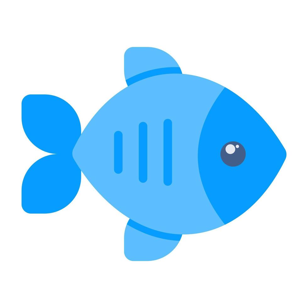 une icône du design plat de poisson vecteur