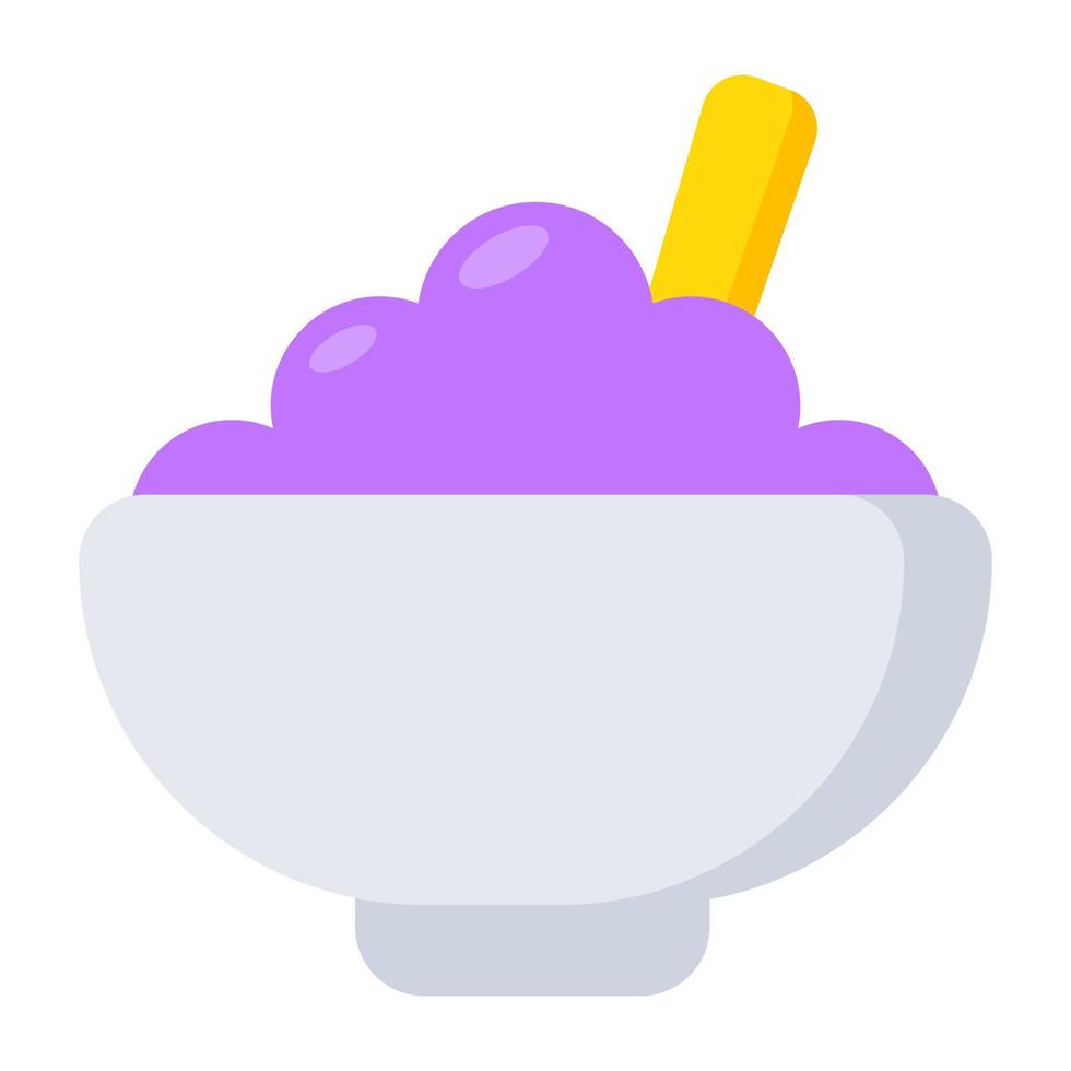 icône de bol de nourriture dans un design branché vecteur