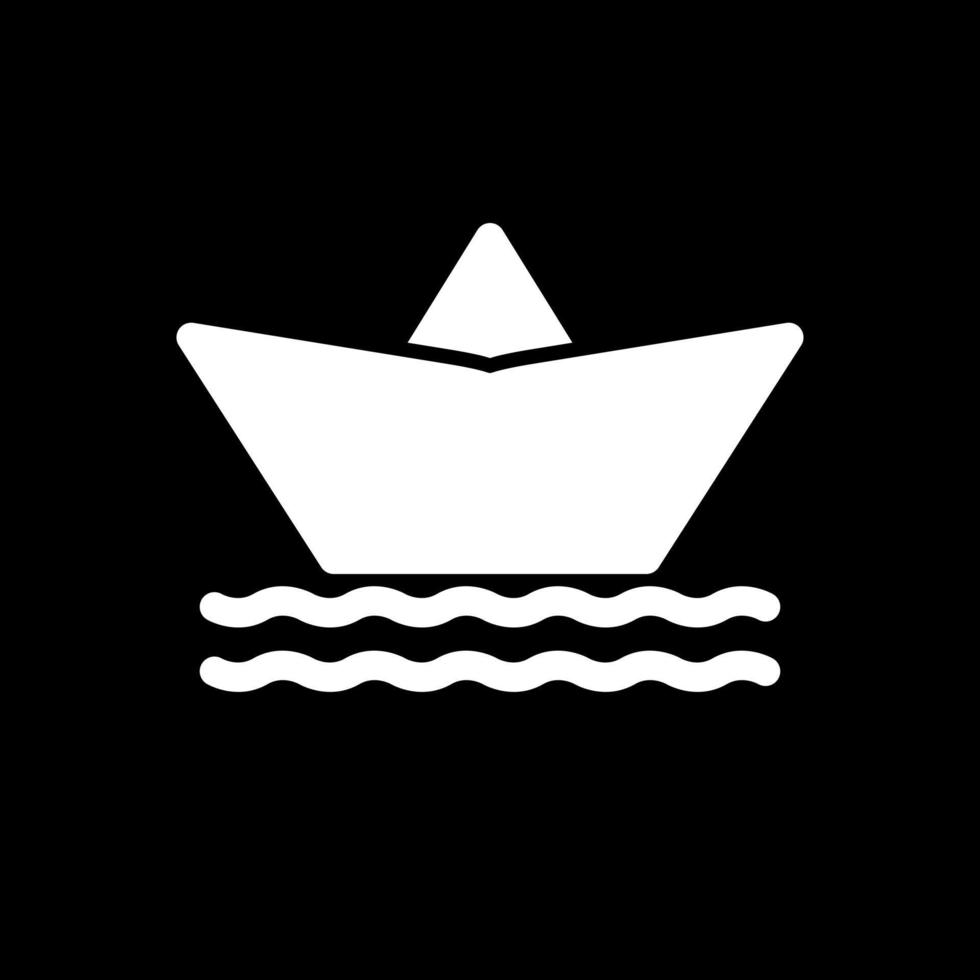 conception d'icône de vecteur de bateau en papier