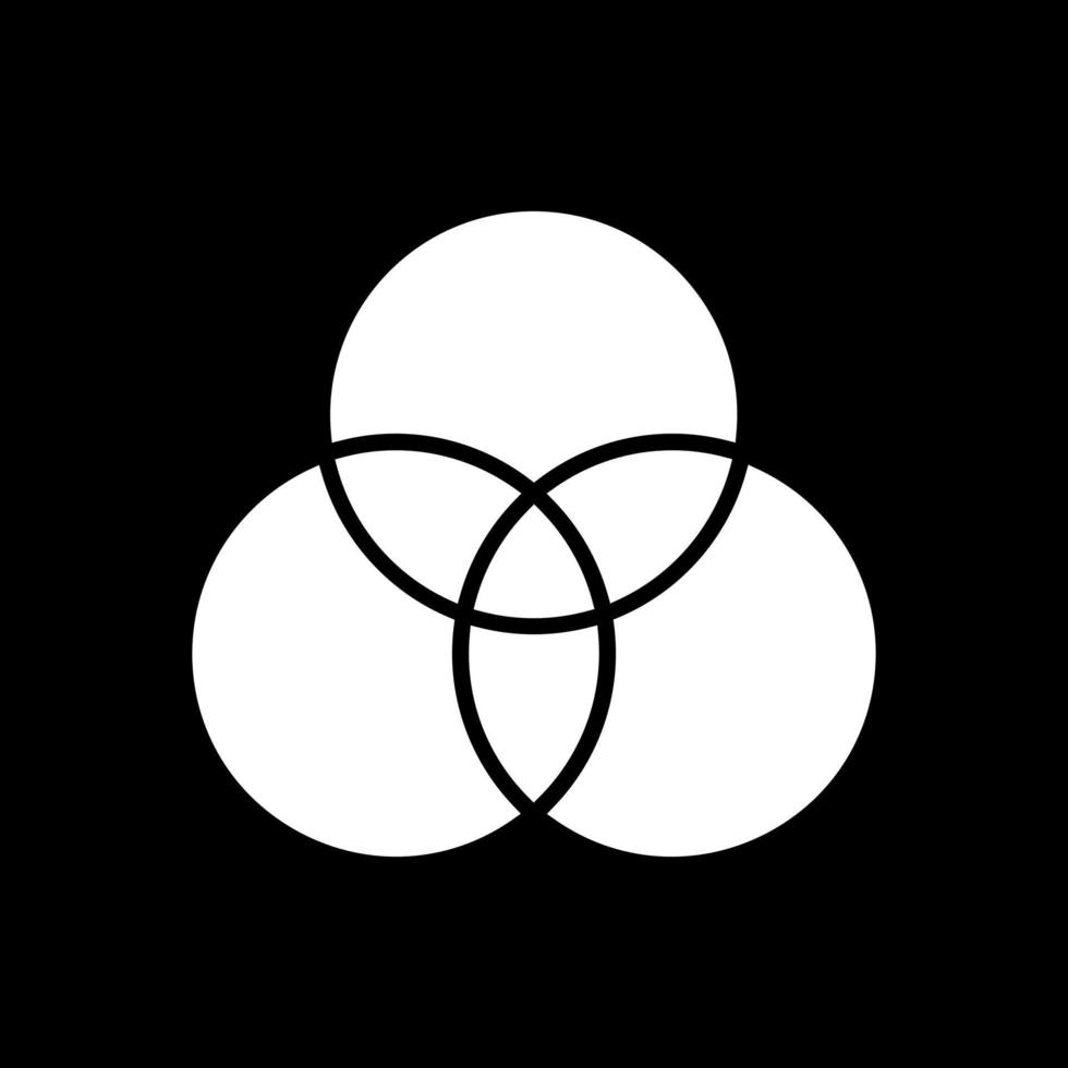 conception d'icône de vecteur de diagramme de Venn