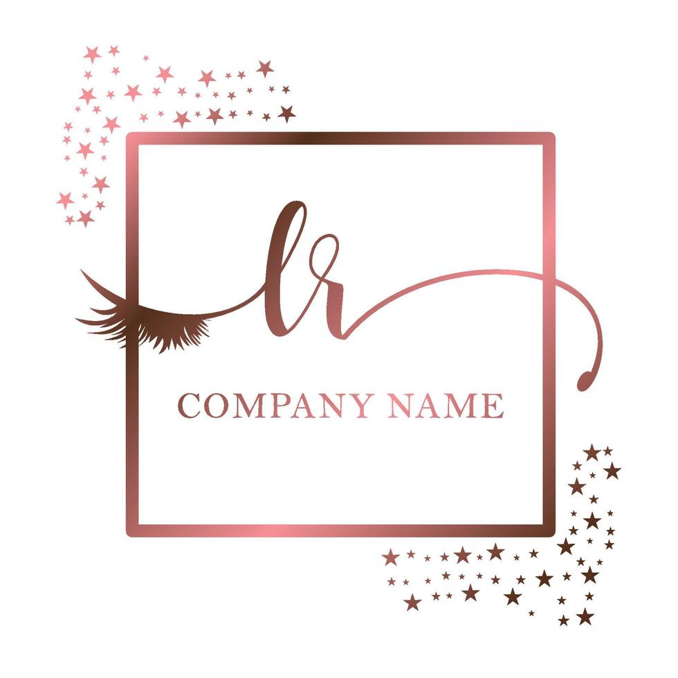 initiale logo g / D écriture femmes cil maquillage cosmétique mariage moderne prime vecteur