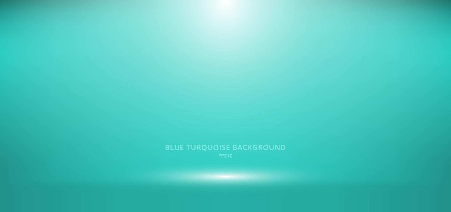 Fond de salle studio bleu turquoise vide 3d avec projecteur sur fond de scène vecteur