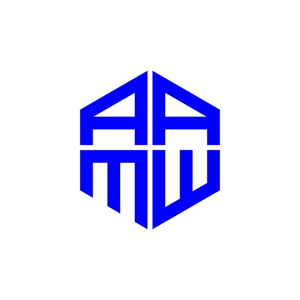 aamw lettre logo Créatif conception avec vecteur graphique, aamw Facile et moderne logo.