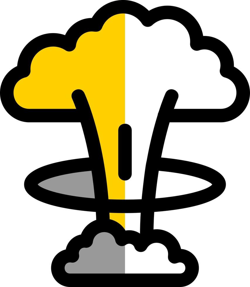 conception d'icône de vecteur d'explosion nucléaire