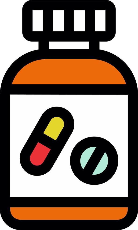 conception d'icône vectorielle de bouteille de comprimés vecteur