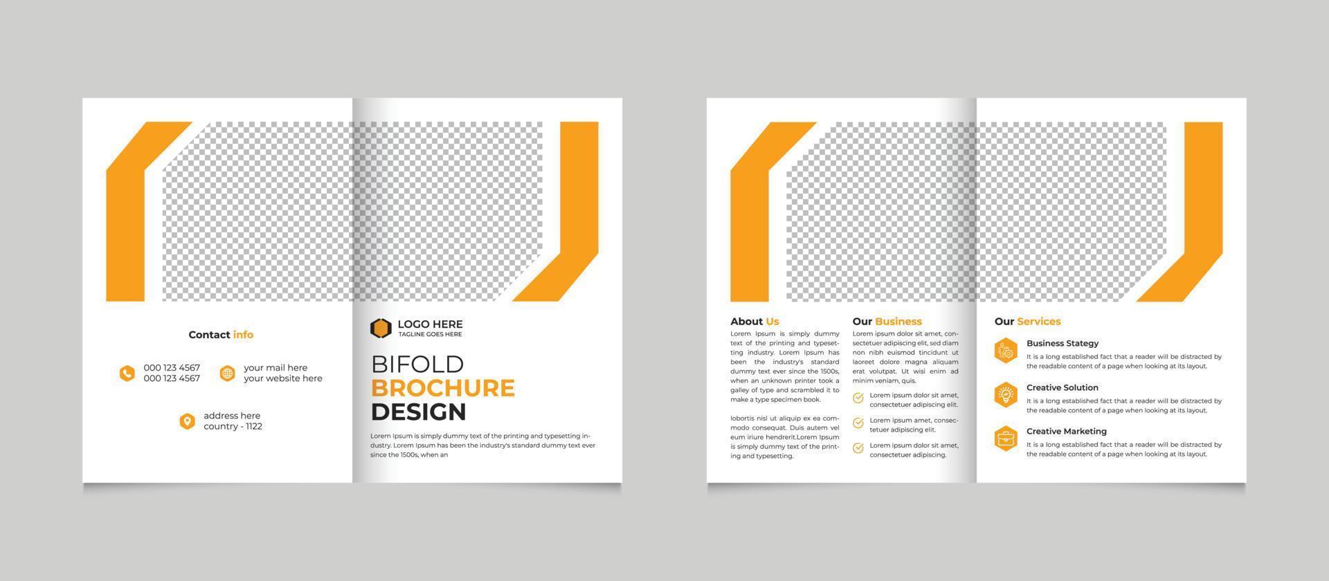 entreprise affaires bifold brochure conception modèle gratuit vecteur