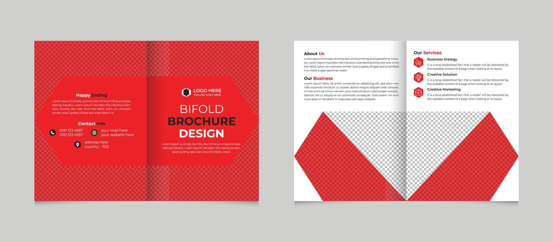 professionnel entreprise affaires bifold brochure conception modèle gratuit vecteur
